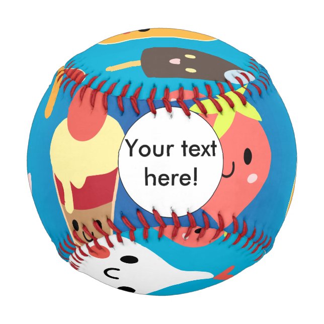 Cute food characters clipart baseball (Front)