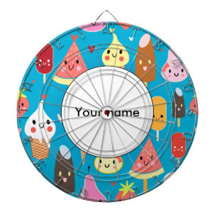 Cute food characters clipart dartboard