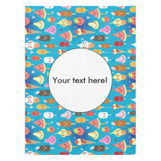 Cute food characters clipart tablecloth
