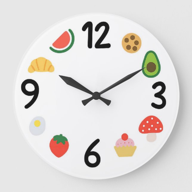 Cute Food Clock Face – Kawaii Numbers (Front)