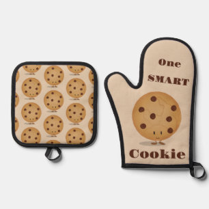 Cute Food Smart Cookie Oven Mitt & Pot Holder Set