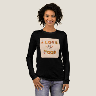 Cute Foodie Design with Pizza, Doughnuts, Burger & Tri-Blend Shirt