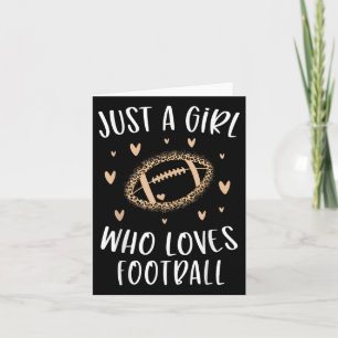 Cute Football For Girls Just A Girl Who Loves Foot Card