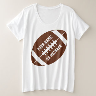 Cute Football Personalised Plus Size T-Shirt