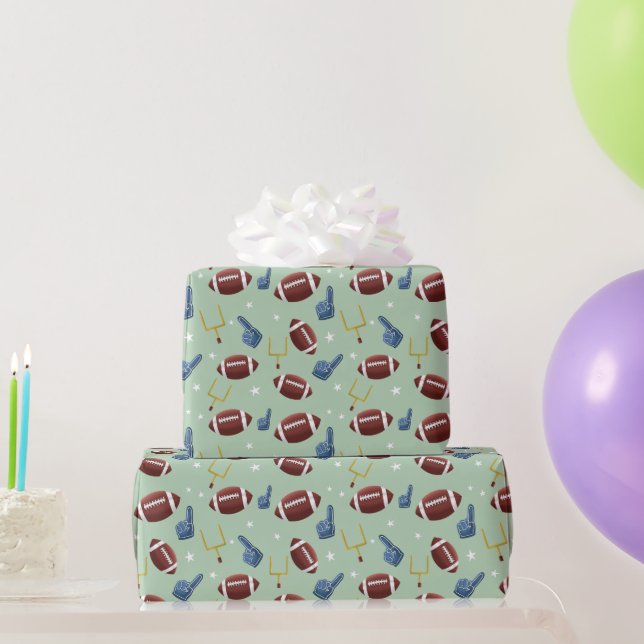 Cute Football Sport Pattern Wrapping Paper (Party Gifts)