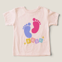 Cute Footprints Toddler T-Shirt | Pink Feet Tee