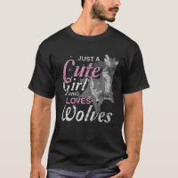 Cute Forest Animal Lover Girls Women Howling Wolf