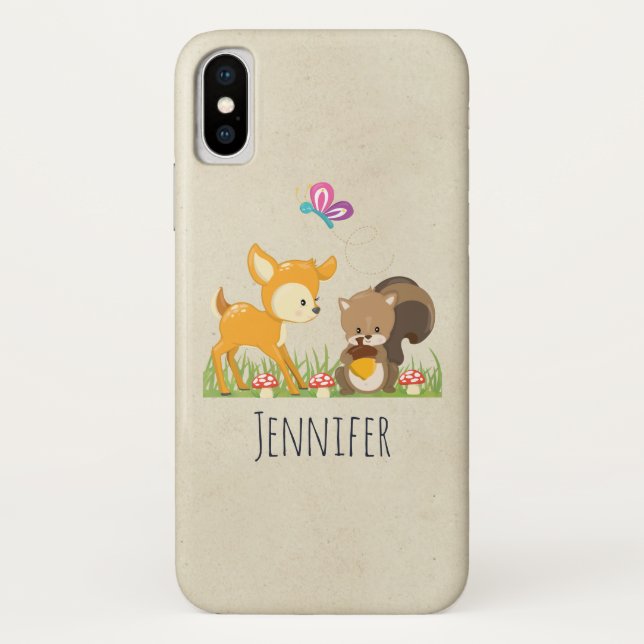 Cute Forest Animals Whimsical Cartoon Case-Mate iPhone Case (Back)