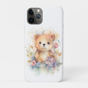 Cute Forest baby bear Pints Nursery Art Case-Mate iPhone Case