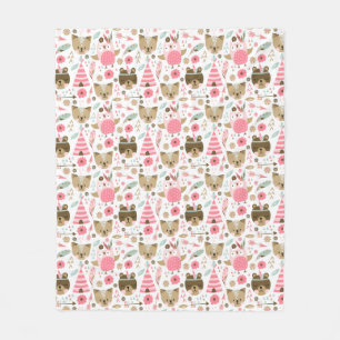 Cute Forest Critters Fleece Blanket