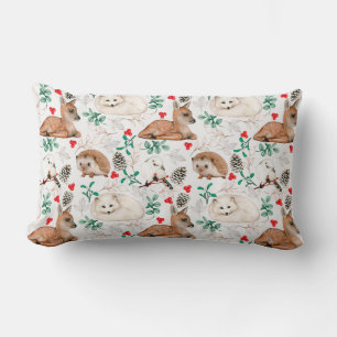 Cute Forest Critters Lumbar Pillow