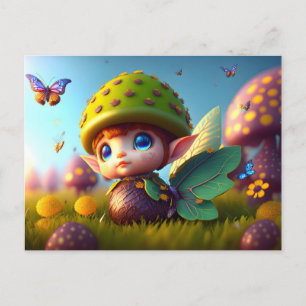 Cute Forest Elf, Postcard for Postcrossing