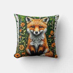 🦊🌲 Cute Forest Fox Cosy Decor Gift ✨ Cushion