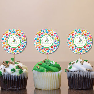 Cute Forest Foxes Dancing Charleston Green Gingham Classic Round Sticker