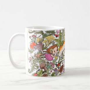 Cute Forest Girls and Mushrooms Coffee Mug