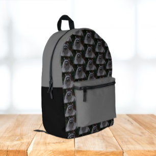 Cute Forest Raccoon Pattern Printed Backpack