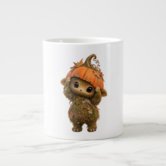 Cute Forest Sprite Pumpkin Mug (Front)