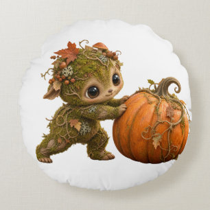 Cute Forest Sprite Pumpkin Pillow
