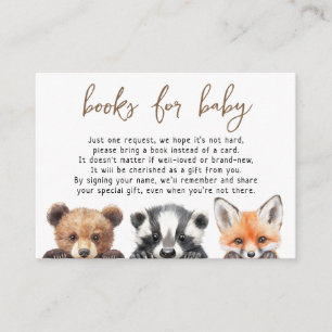 Cute Forest Woodland Animals Books For Baby Enclosure Card