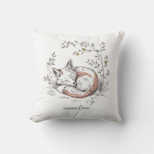 Cute Forest Woodland Fox Personalized Cushion