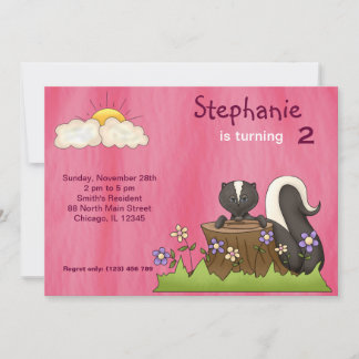 Cute Forrest Critters Birthday Invitation