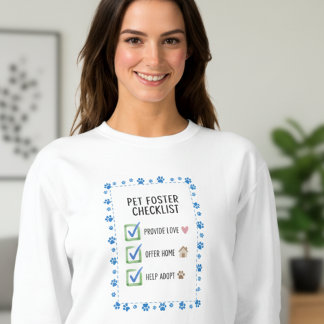 Cute Foster Family Birthday Rescue Checklist Sweatshirt