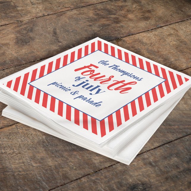 Cute Fourth of July Summer Custom Napkin (Creator Uploaded)