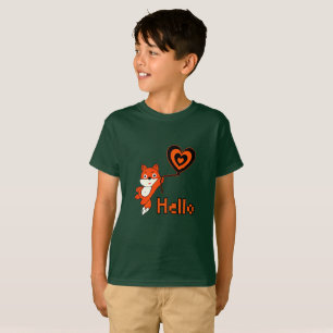 Cute fox and heart T-Shirt