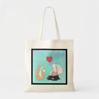 Cute Fox and Rabbit Woodland Creatures Drawing