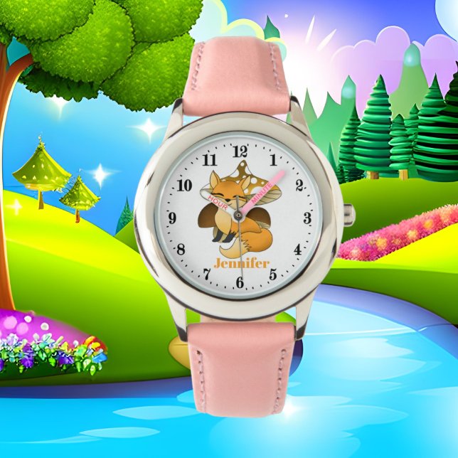 cute fox animal lover mushroom watch (Creator Uploaded)