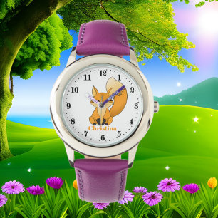 Cute fox animal lover watch