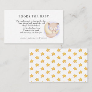 Cute Fox   Animals Baby Shower   Book Request Enclosure Card