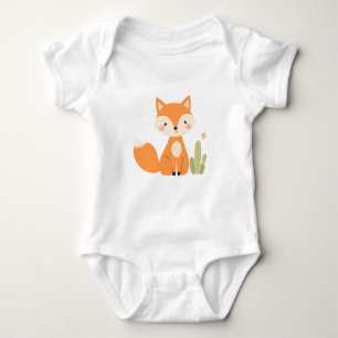 Cute Fox Baby Jersey Bodysuit