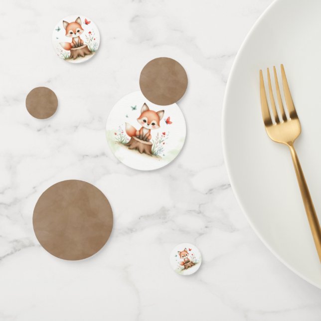 Cute fox baby shower  confetti (Group)