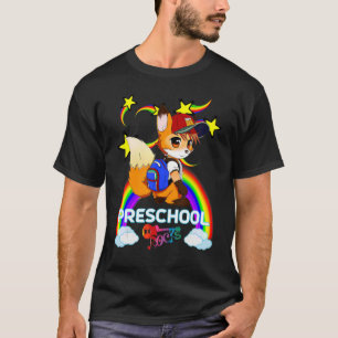 Cute Fox Backpack Baseball Cap Rainbow PRESCHOOL R T-Shirt