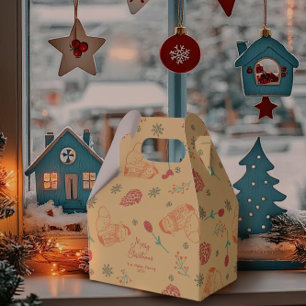 cute fox - Berries and Snowflakes– Retro Christmas Favour Box