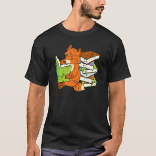 Cute Fox Book Nerd For Men Women Animal T-Shirt