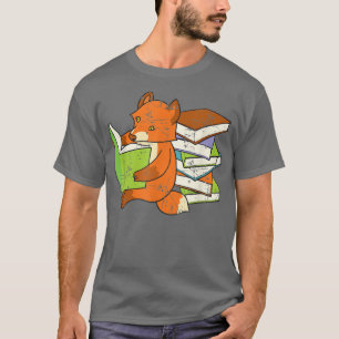 Cute Fox Book Nerd For Men Women, Funny Animal Lov T-Shirt