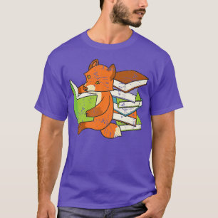 Cute Fox Book Nerd For Men Women, Funny Animal Lov T-Shirt