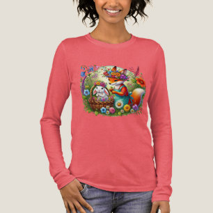 Cute fox bunny lovers Tri-Blend shirt