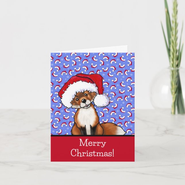 Cute Fox Christmas Card (Front)