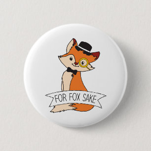 Cute Fox Clipart Oh For Fox Sake Epic Sarcastic 6 Cm Round Badge