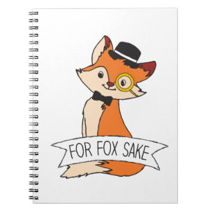 Cute Fox Clipart Oh For Fox Sake Epic Sarcastic Notebook