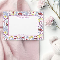 Cute Fox Colourful Whimsical Wildflower Baby Showe