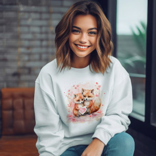 Cute Fox Couple Valentines Day Sweatshirt