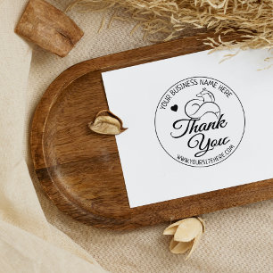 Cute Fox Custom Business Thank You Rubber Stamp
