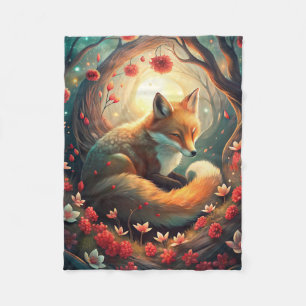 Cute Fox Fleece Blanket