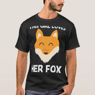 Cute Fox For Girls Mum Mammal Animal Pet Owners T-Shirt