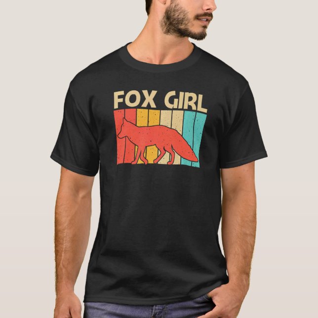 Cute Fox For Girls Mum Vulpine Fox Wild Animal T-Shirt (Front)