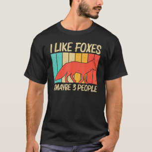 Cute Fox For Men Women Vulpine Fox Wild Animal T-Shirt